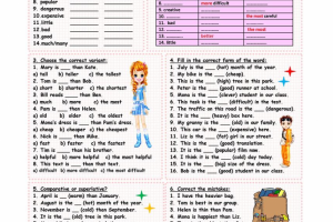 COMPARATIVES AND SUPERLATIVES 1