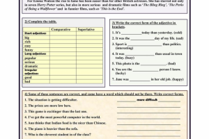 COMPARATIVES AND SUPERLATIVES 10