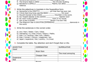 COMPARATIVES AND SUPERLATIVES 3