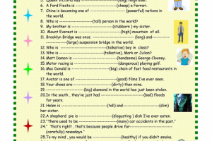 COMPARATIVES AND SUPERLATIVES 7