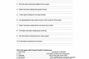 PRESENT PERFECT CONTINUOUS 3